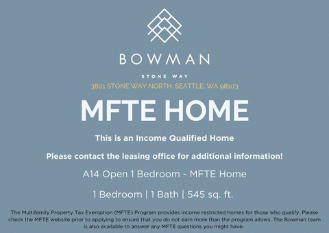 Floor plan for 1 bed, 1 bath, 545 sqft